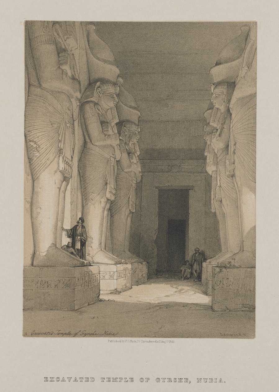Egypt and Nubia, Volume I: Excavated Temple of Gyrshe, Nubia by Louis Haghe