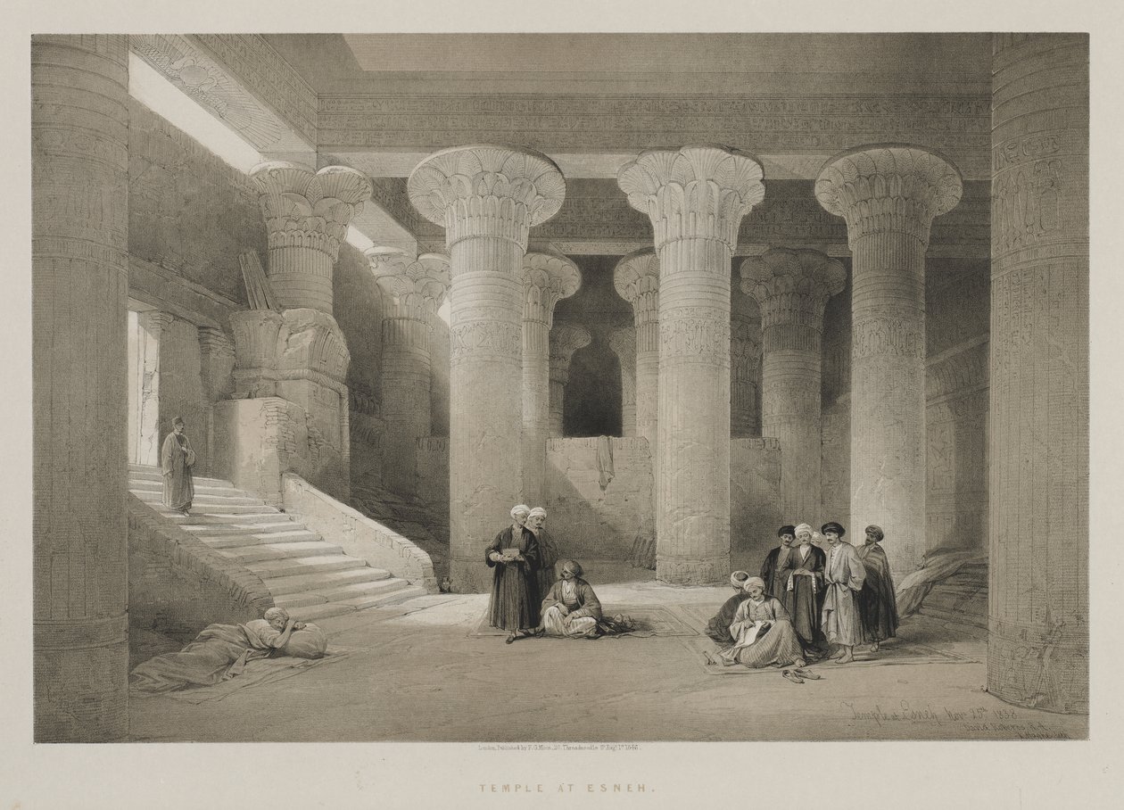 Egypt and Nubia, Volume I: Temple at Esneh by Louis Haghe