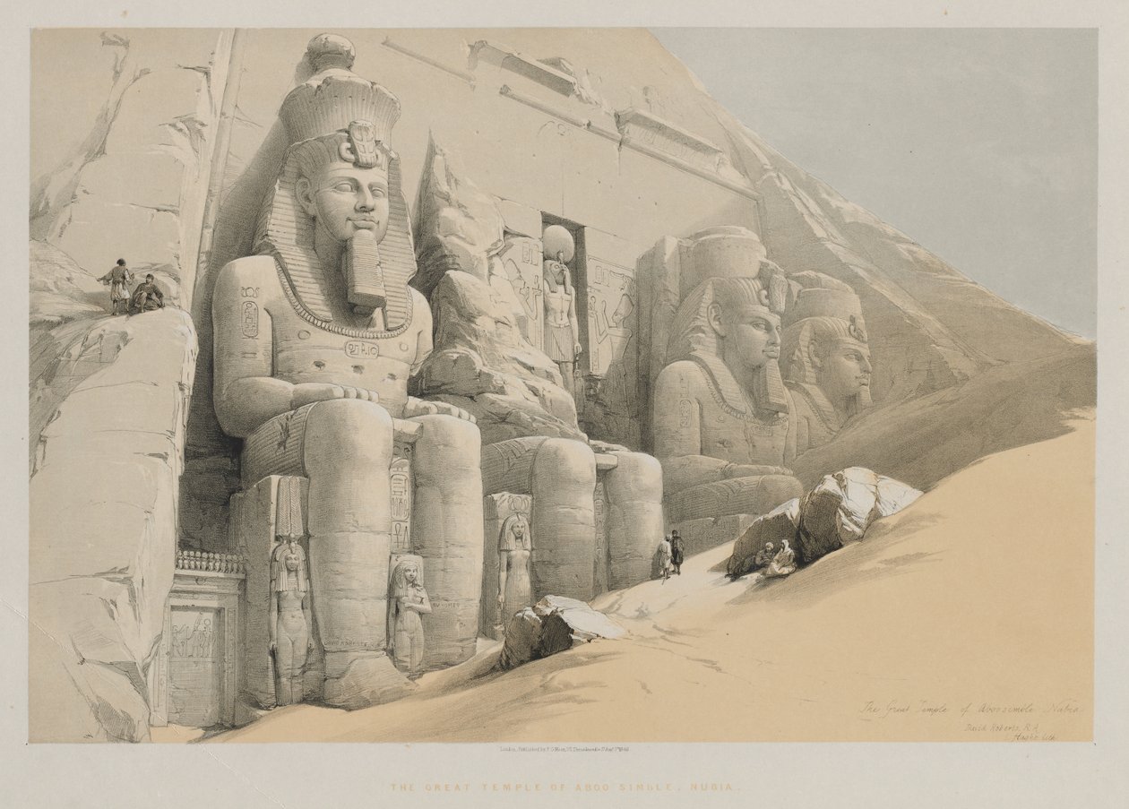 Egypt and Nubia, Volume I: The Great Temple of Aboo-Simble, Nubia by Louis Haghe