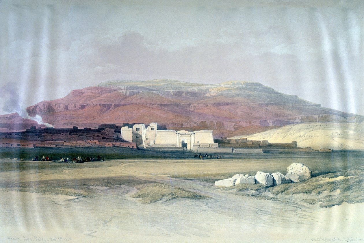 Medinet Abou, Thebes, 8th December 1832, Egypt, 19th Century by Louis Haghe