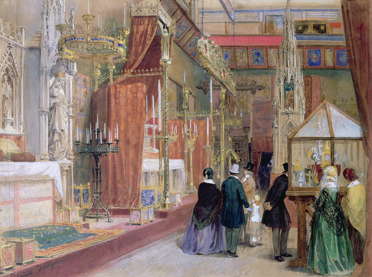 The Medieval Court of the Great Exhibition of 1851 by Louis Haghe