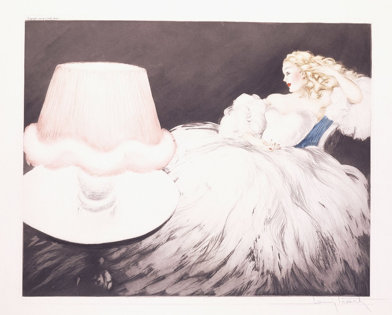 Lampshade by Louis Icart