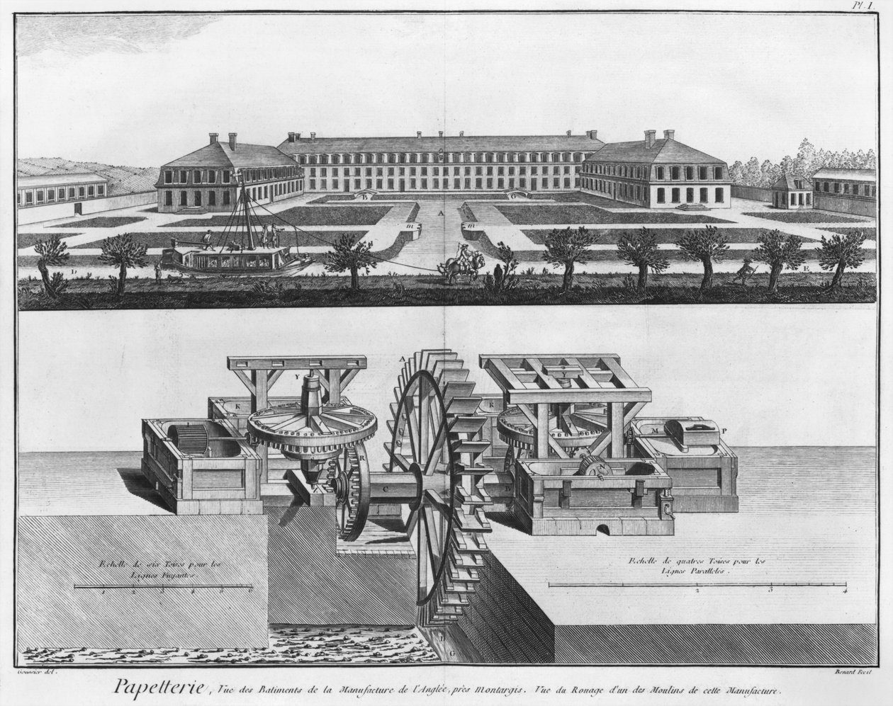 A Paper Mill, Illustration from the 