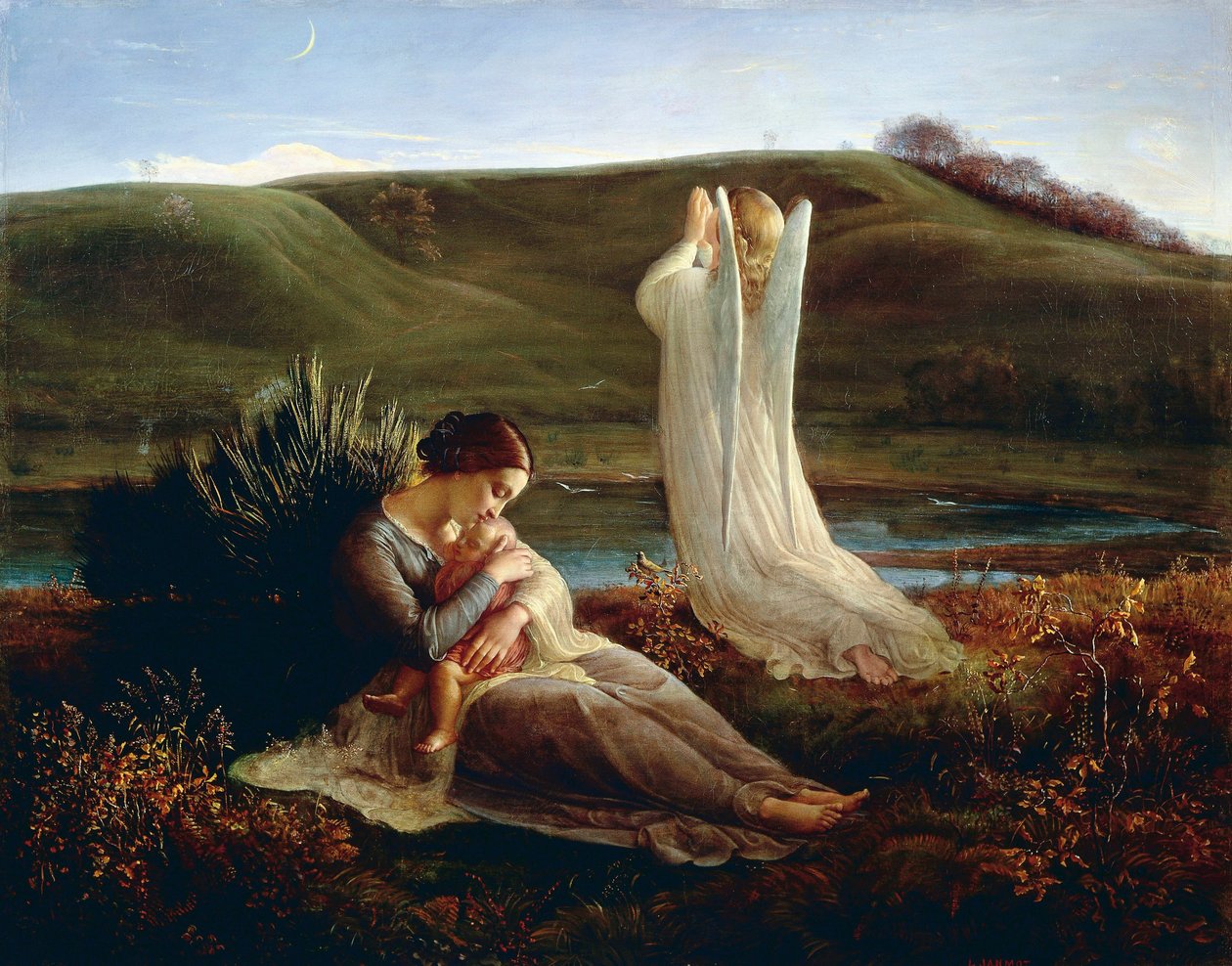 The angel and the mother by Louis Janmot