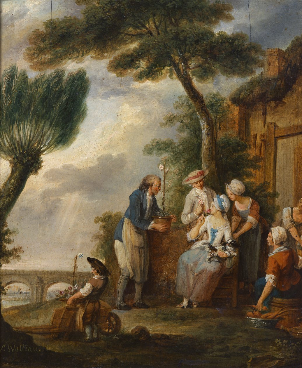The Gardener or the Engagement by Louis Joseph (1731 98) Watteau