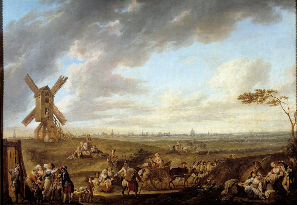 View of Lille taken from the god of Marcq by Louis Joseph  Watteau