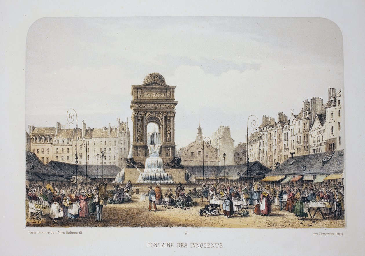 Fountain of the Innocents, Paris by Louis Jules Arnout