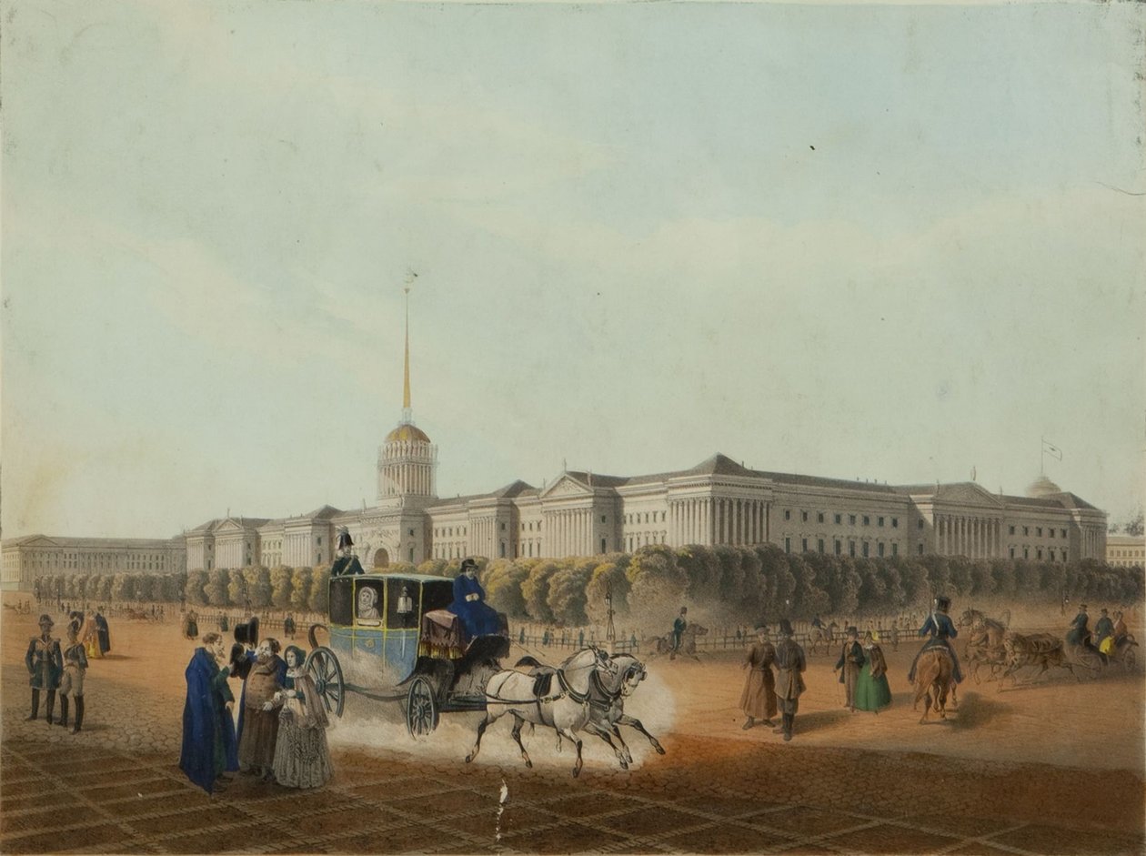 The Admiralty in Saint Petersburg by Louis Jules Arnout
