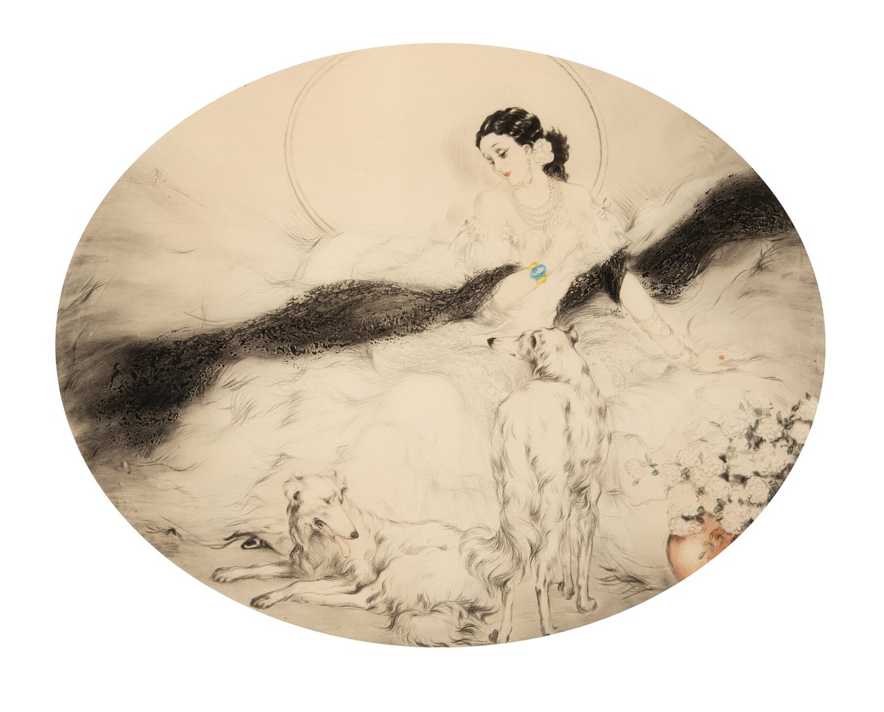 La Dame aux Camelias, 1927 by Louis Justin Laurent Icart