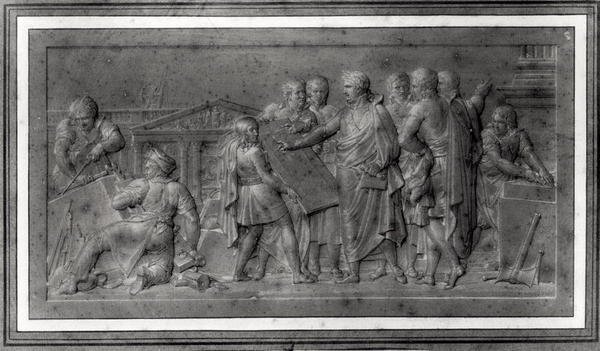 Improvements for Paris, study for a low relief, early 19th century by Louis Lafitte
