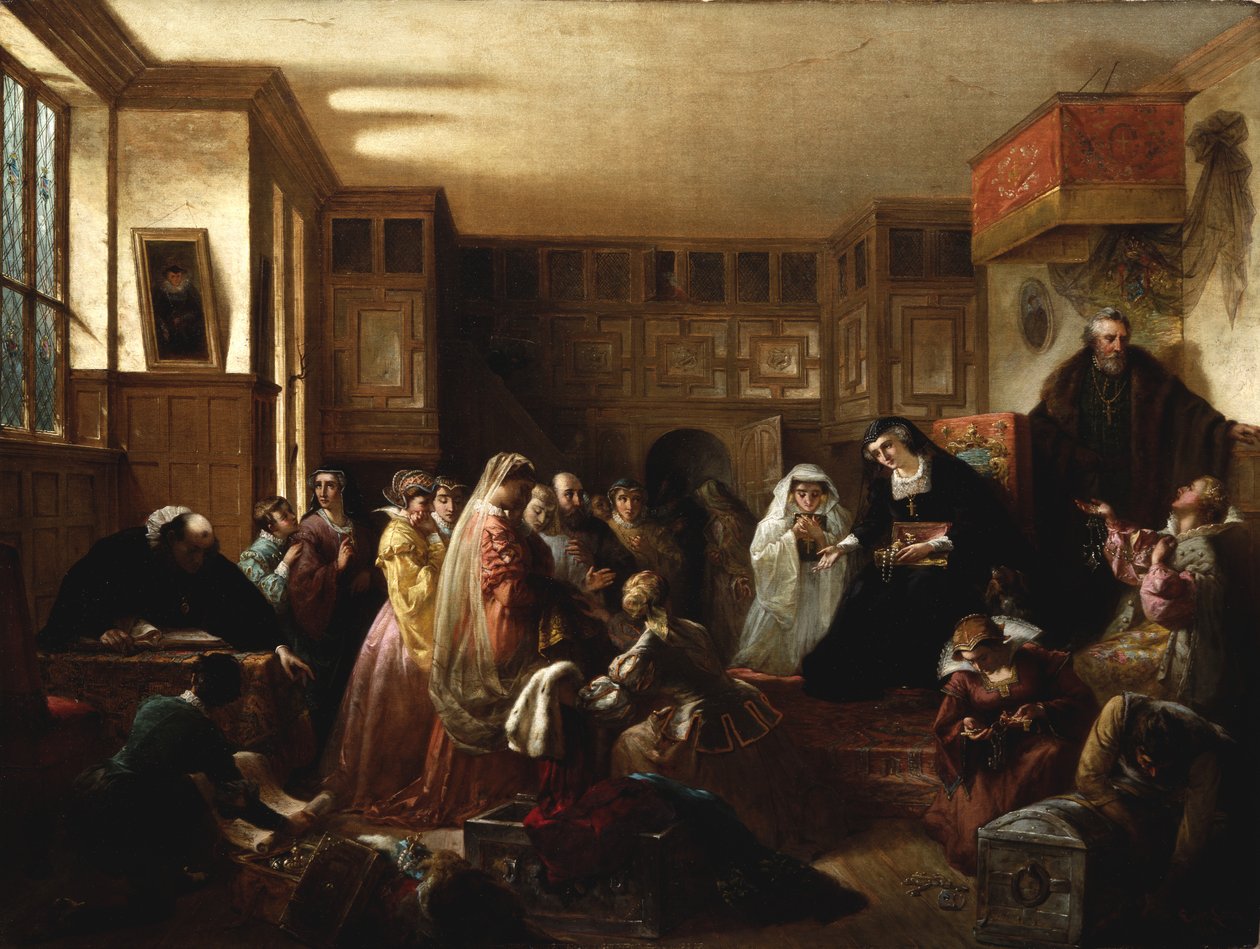 Mary, Queen of Scots, Dividing Her Jewels by Louis Lang