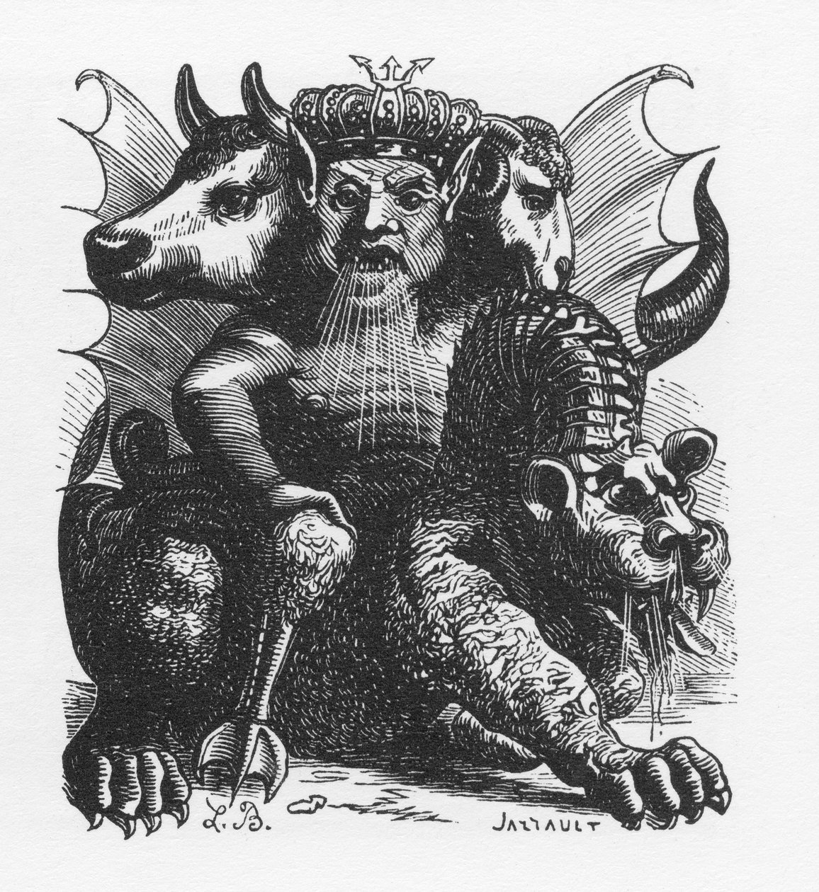 Asmodee demon of the Bible - Asmodeus or Ashmedai king of demons - in 