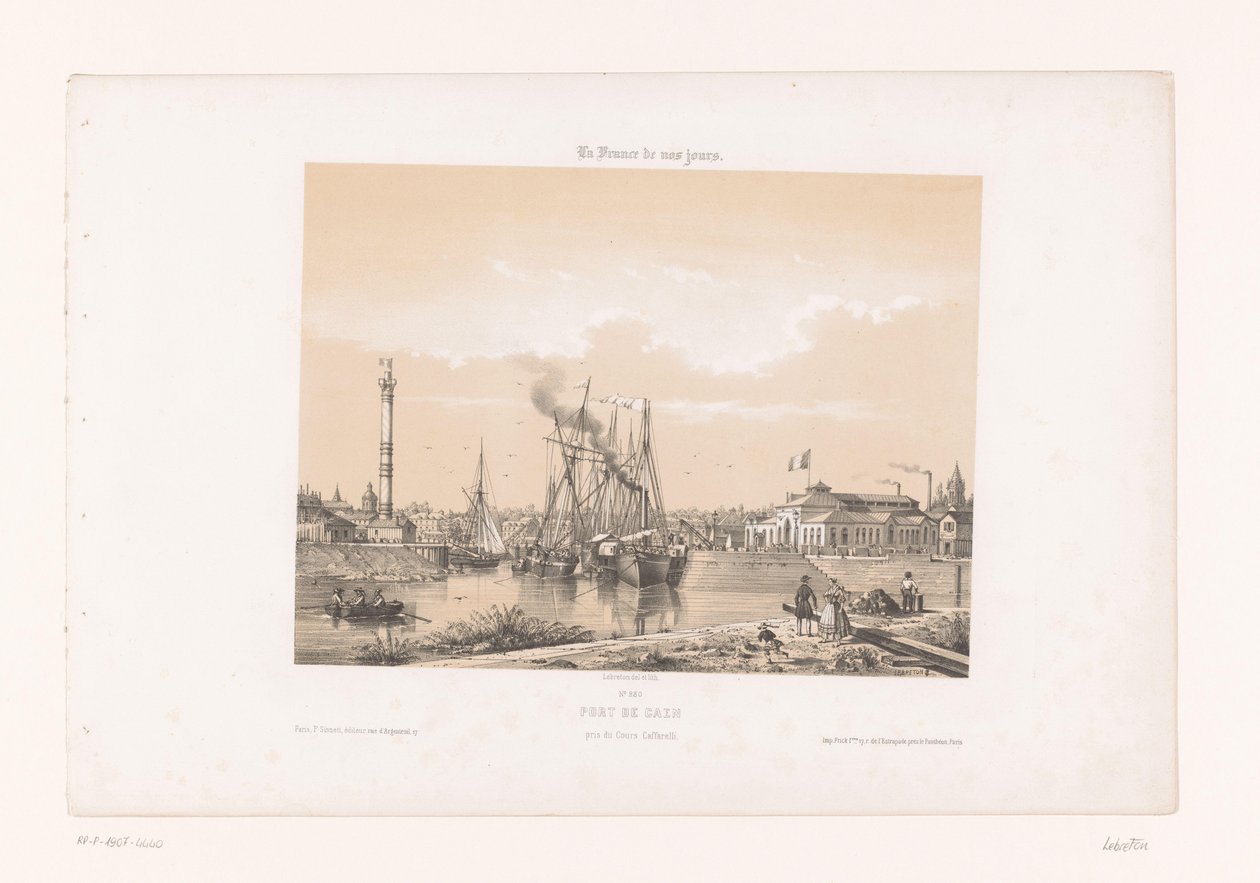View of Caen from the Cours Caffarelli (Contemporary France) by Louis Le Breton