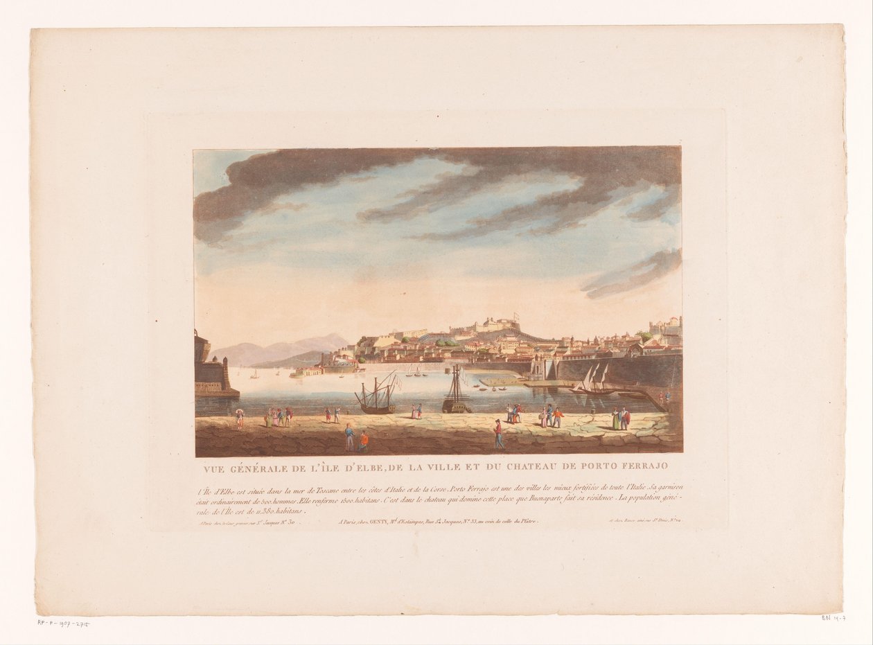 View of Portoferraio (Cityscapes in Italy, Spain, and Egypt series) by Louis Lecoeur