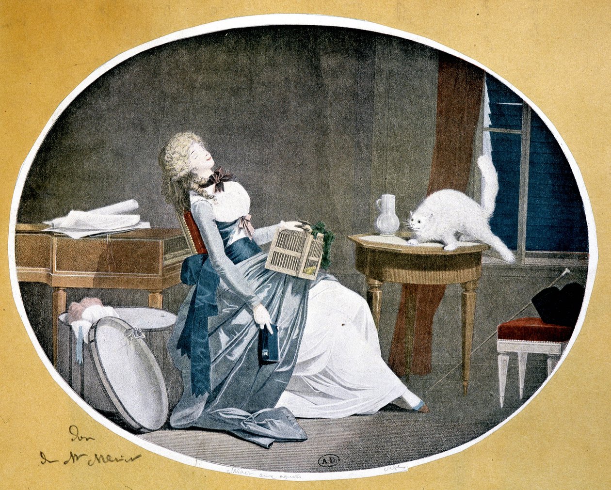 Reproduction of a painting by Louis Boilly by Louis Leopold (after) Boilly