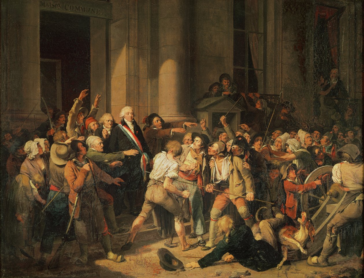 Act of Courage of Monsieur Defontenay, Mayor of Rouen, 29th August 1792 by Louis Leopold Boilly