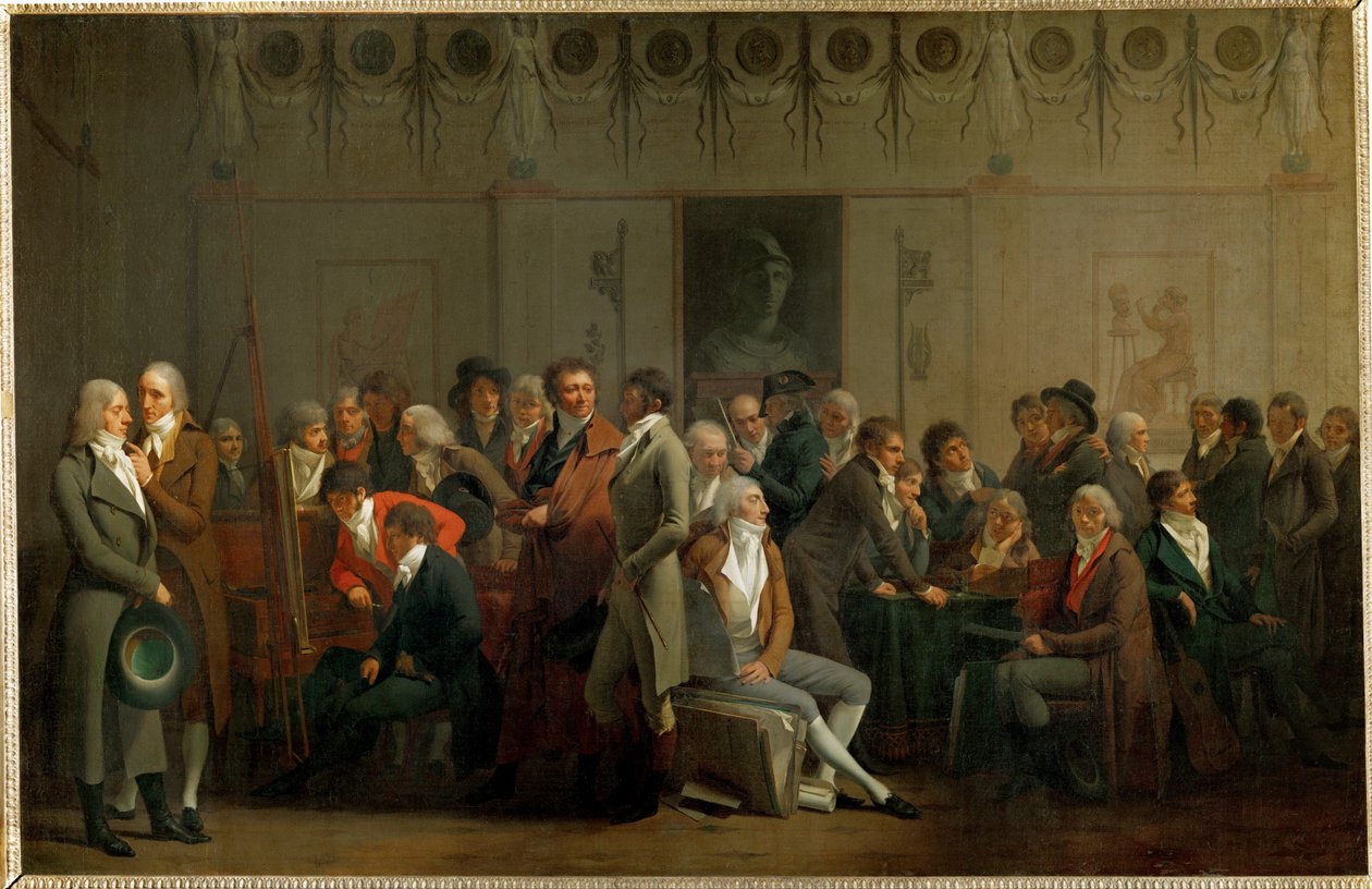 An Assembly of Artists in the Studio of Isabey by Louis Leopold Boilly