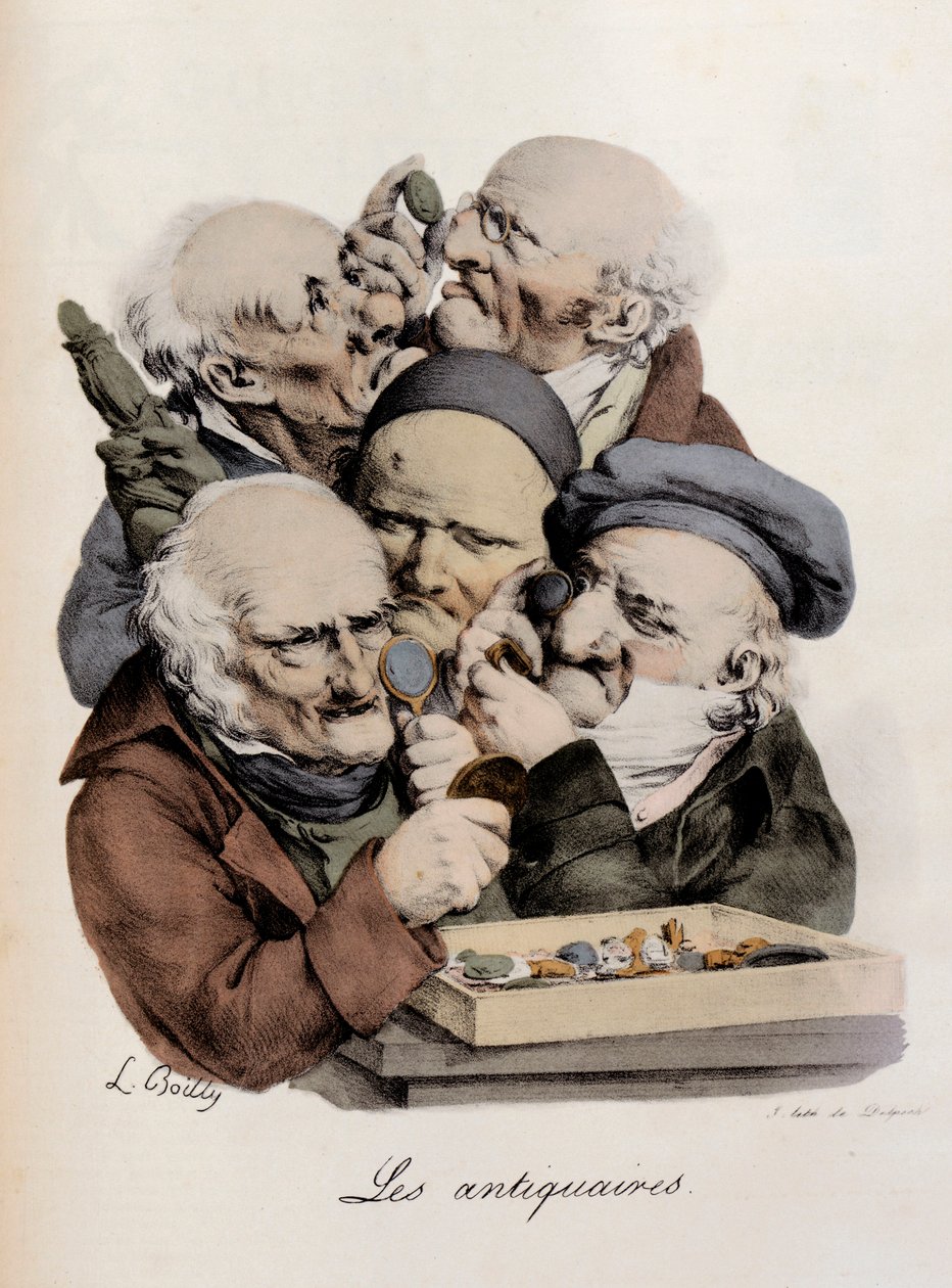 Antiques Dealers Engraving by Louis-Leopold Boilly by Louis Leopold Boilly