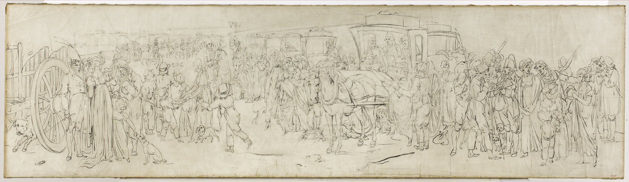 Cuckoos on the Quai des Tuileries, circa 1805 by Louis Leopold Boilly