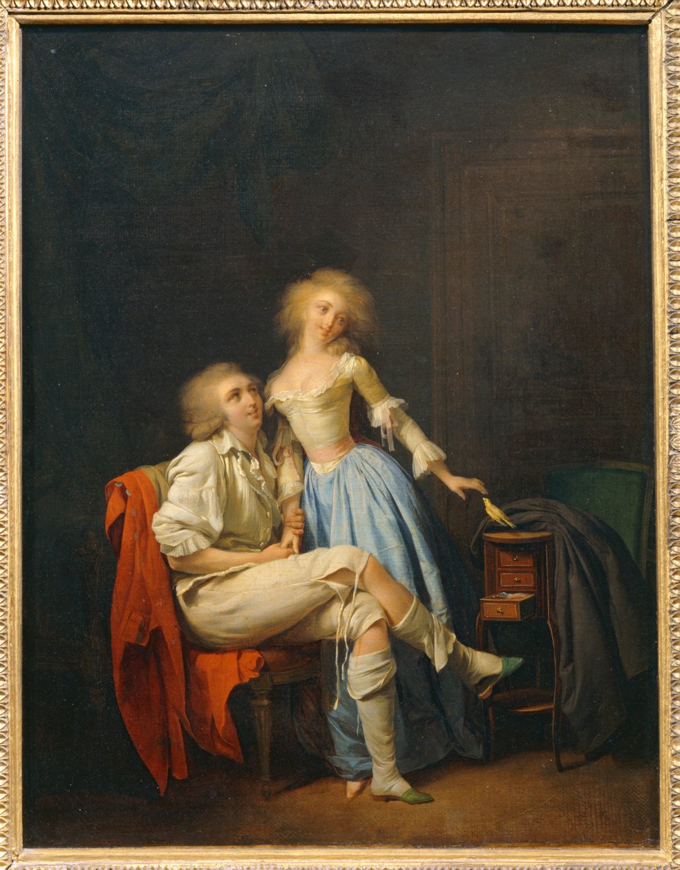 The Private Bird, Called The Couple and the Bird Flies Away by Louis Leopold Boilly