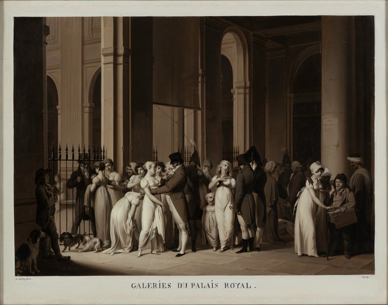 The Galleries of the Palais Royal, 1809 by Louis Leopold Boilly