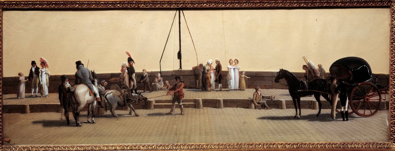 Passage du Pont Royal a Paris by Louis Leopold Boilly