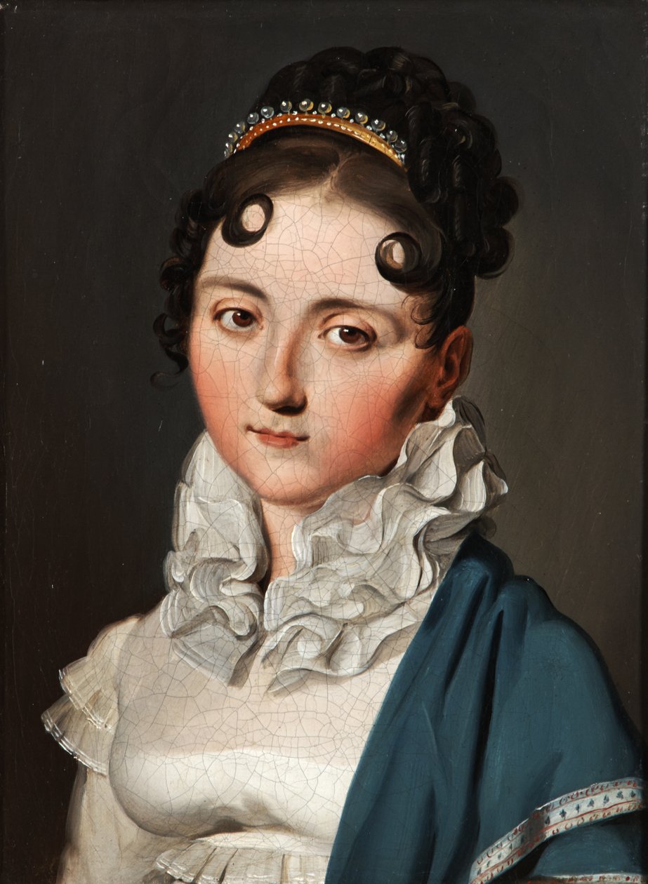 Portrait of a Young Woman with a Green Shawl by Louis Leopold Boilly