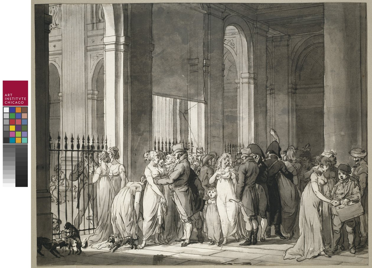 The Arcades at the Palais Royal by Louis Leopold Boilly