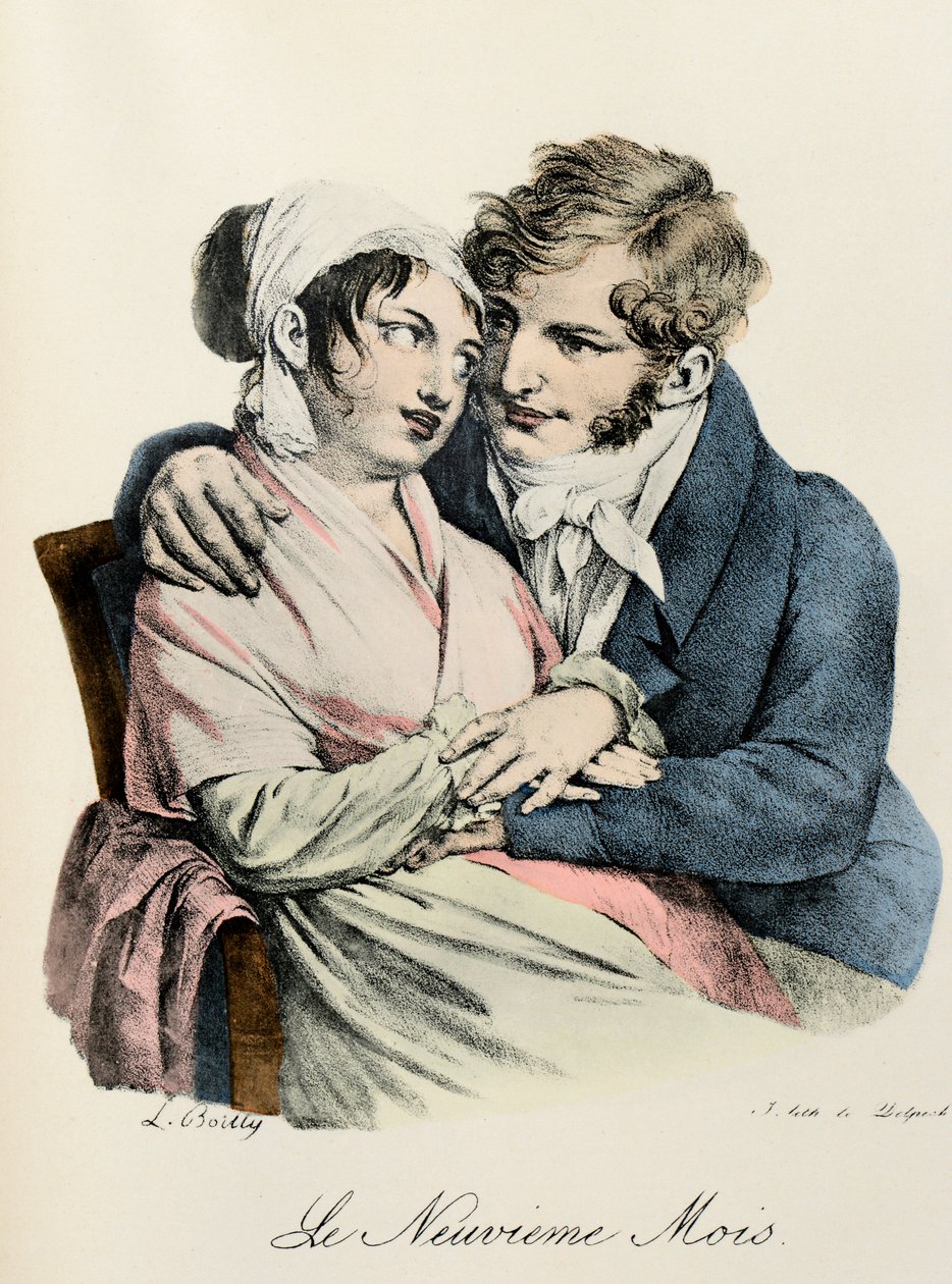 The Ninth Month (Engraving) by Louis Leopold Boilly