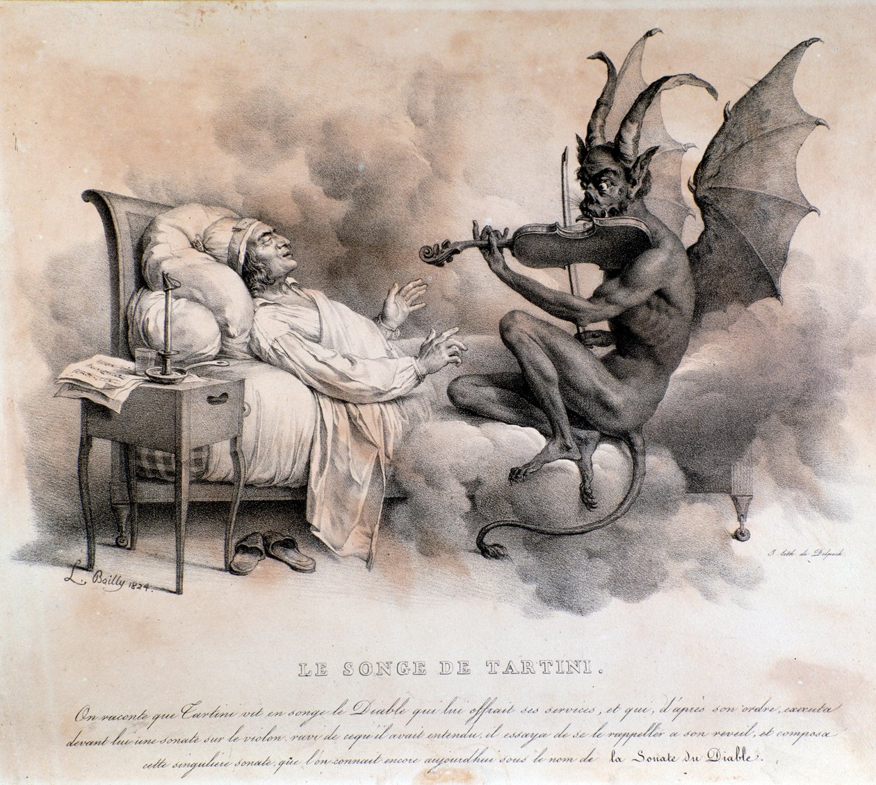 The dream of Italian composer Giuseppe Tartini who saw a devil