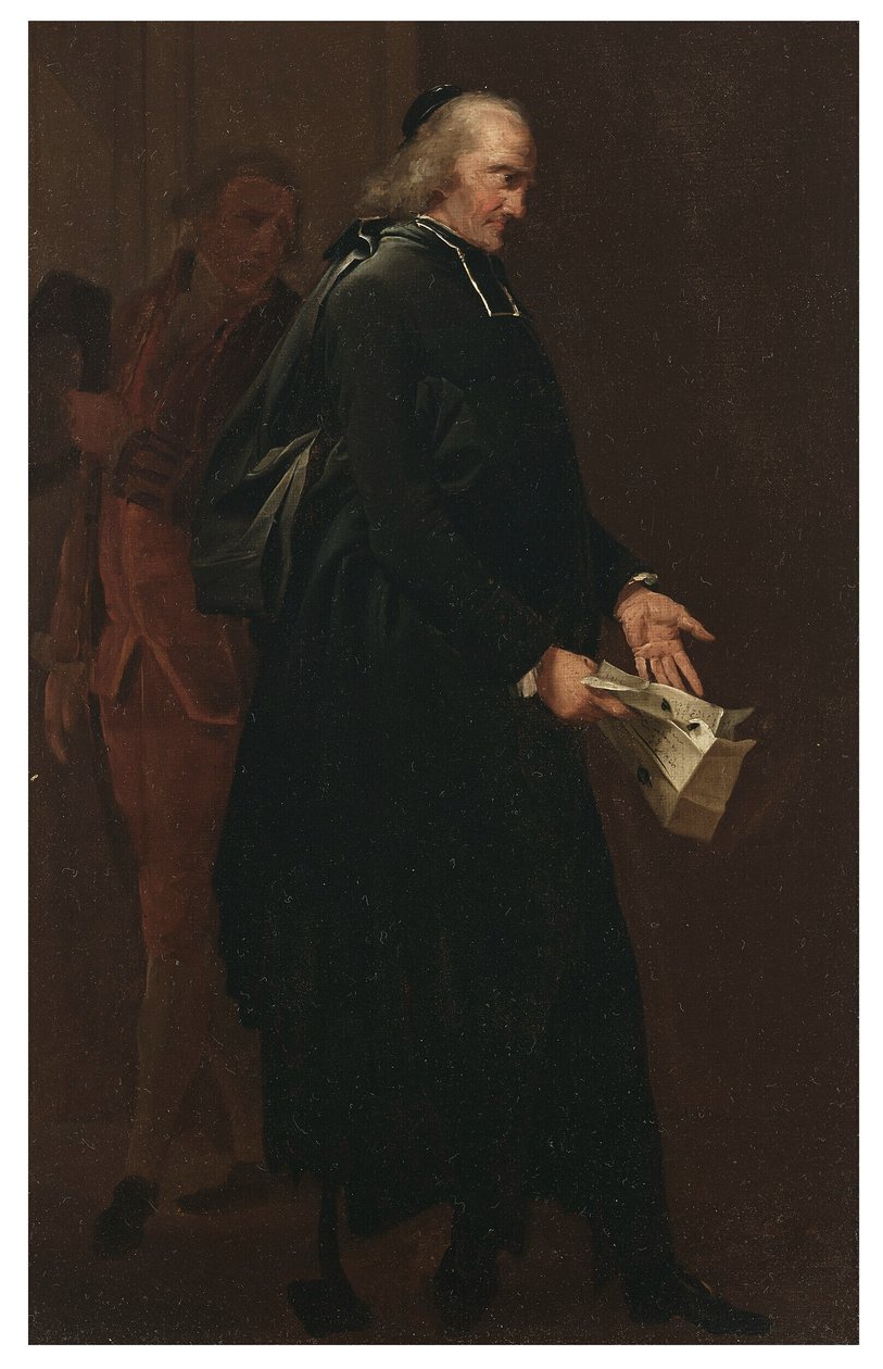 An Abbot Holding a Letter by Louis Leopold Boilly