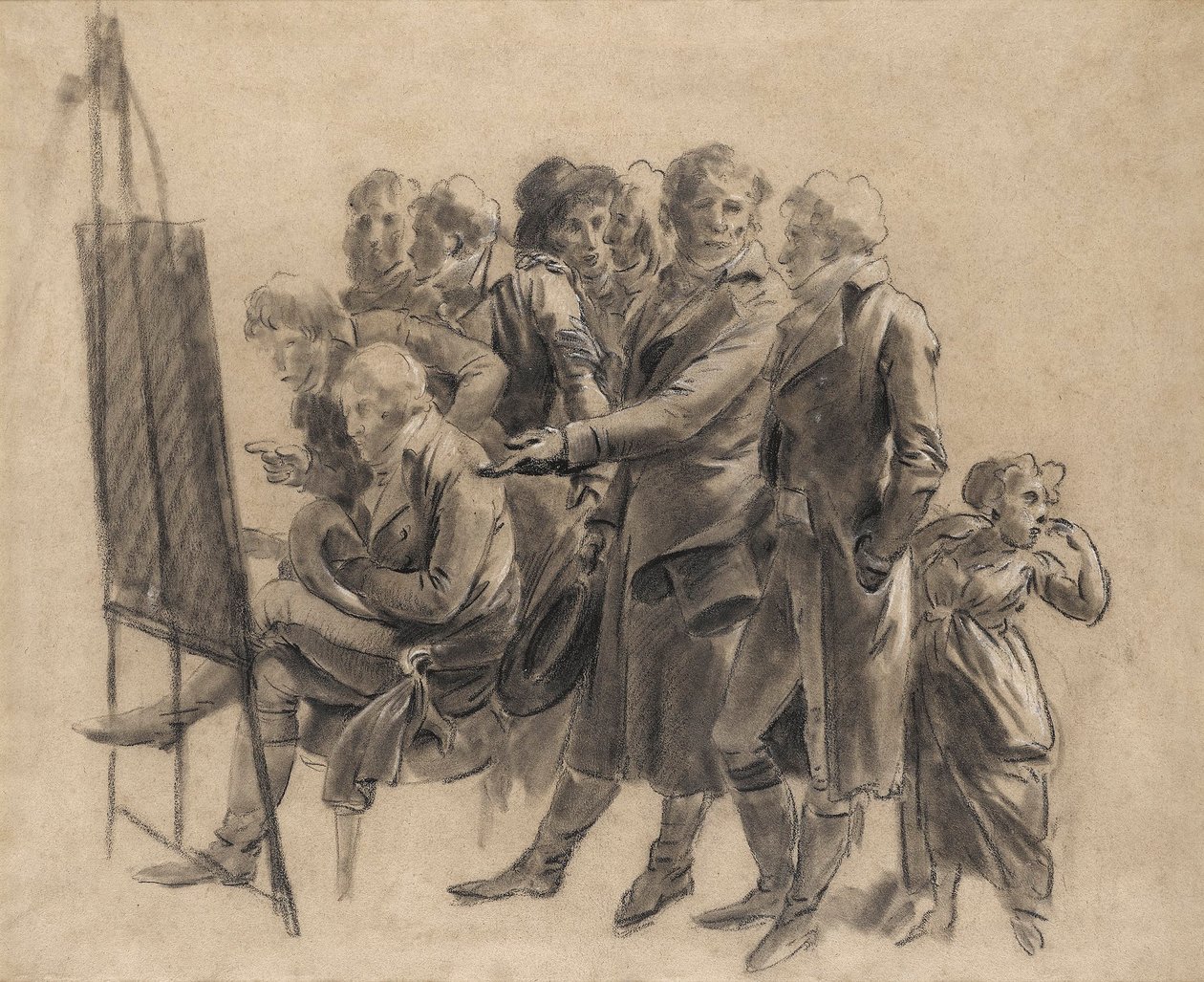 The Meeting of Artists (sketch) by Louis Leopold Boilly