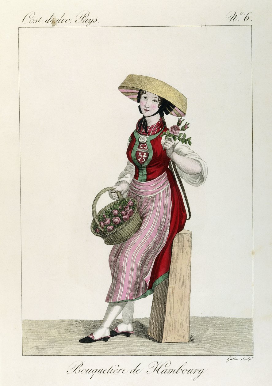 Costume of the Women of Hamburg by Louis Marie (after) Lante