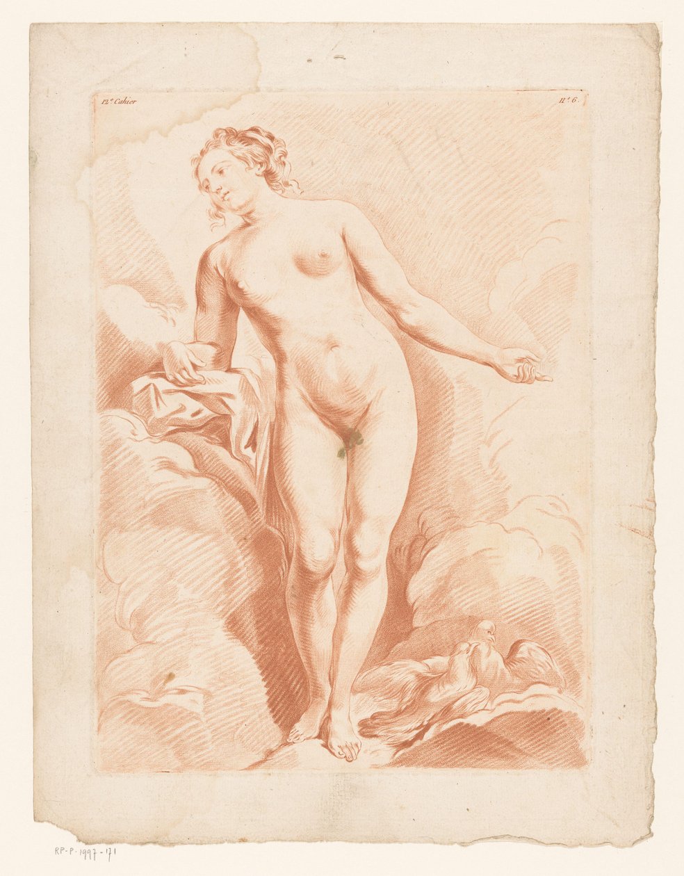 Naked Venus with Two Doves by Louis Marin Bonnet (possibly)
