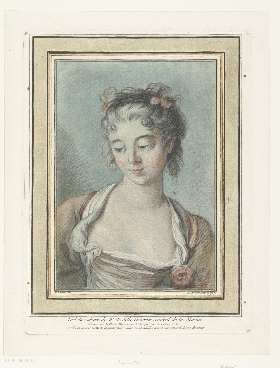 Bust of a Young Woman by Louis Marin Bonnet