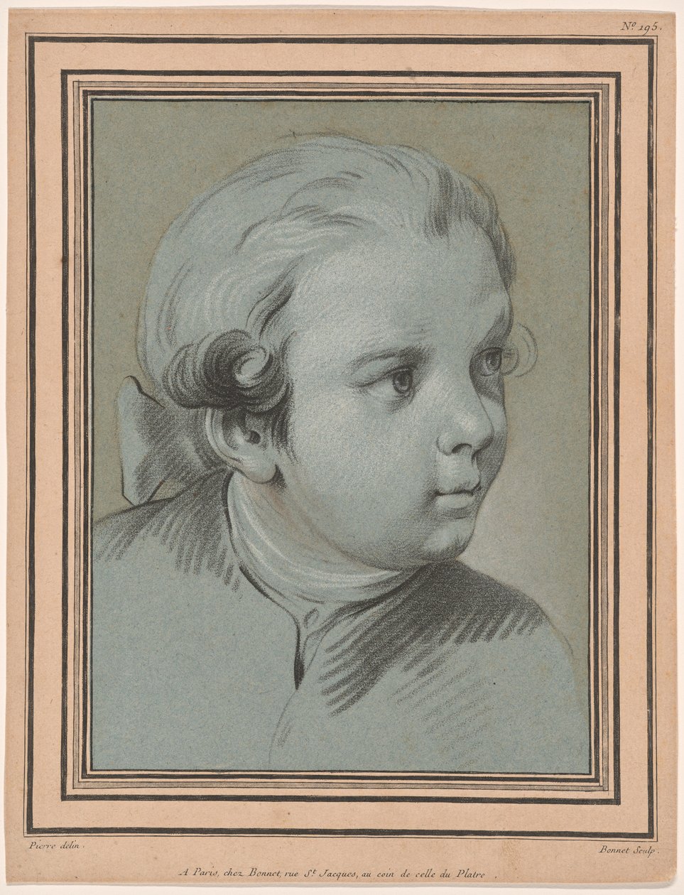 Head of a Young Boy Turned Three-Quarters to the Right by Louis Marin Bonnet