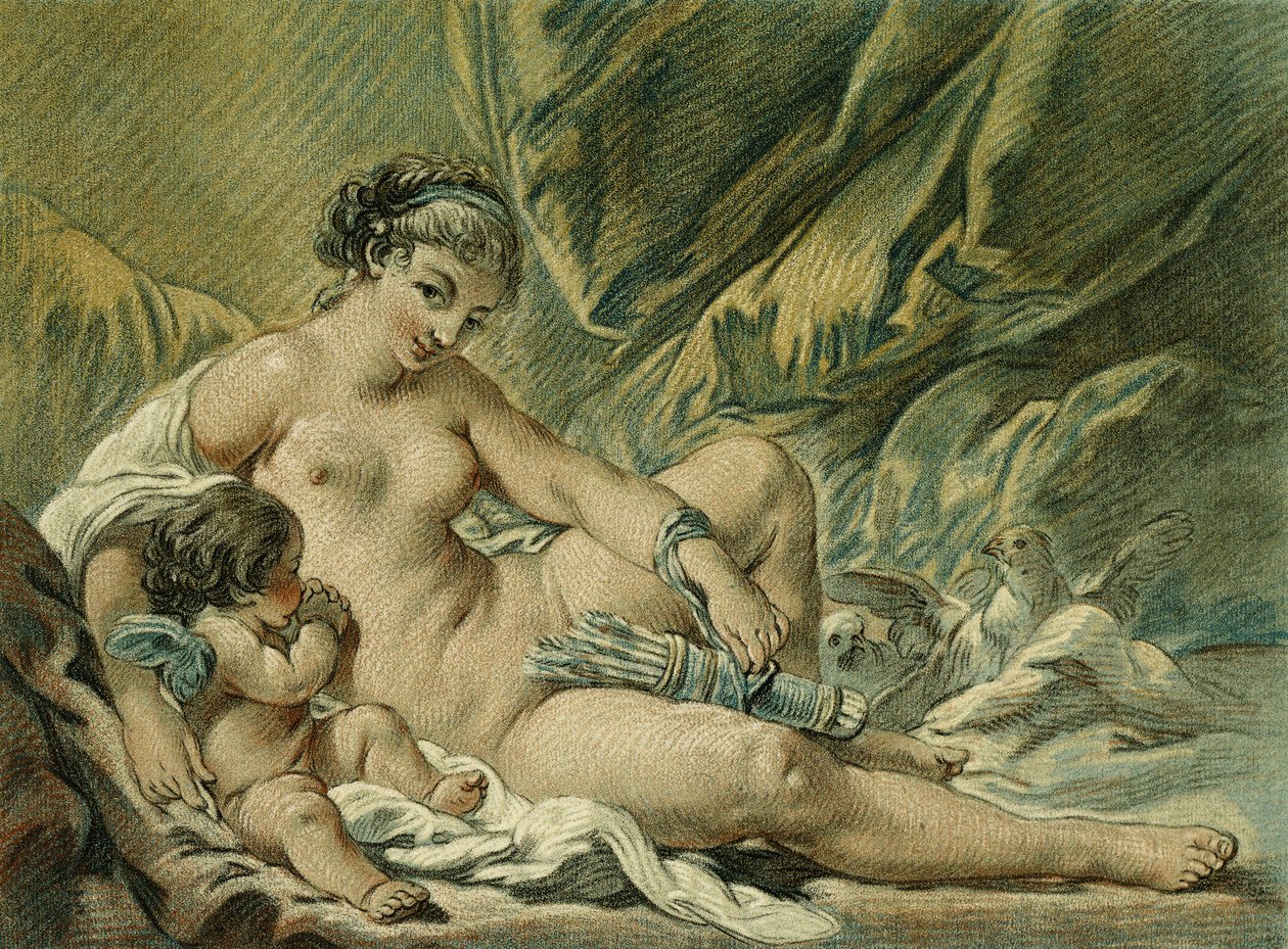 Love Convinces Venus to Surrender His Weapons, after F. Boucher by Louis Marin Bonnet