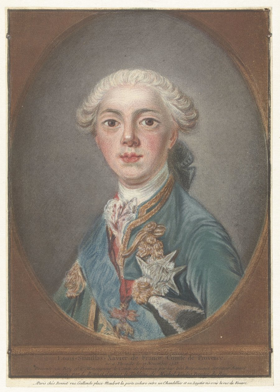 Portrait of Louis Stanislas Xavier de France by Louis Marin Bonnet