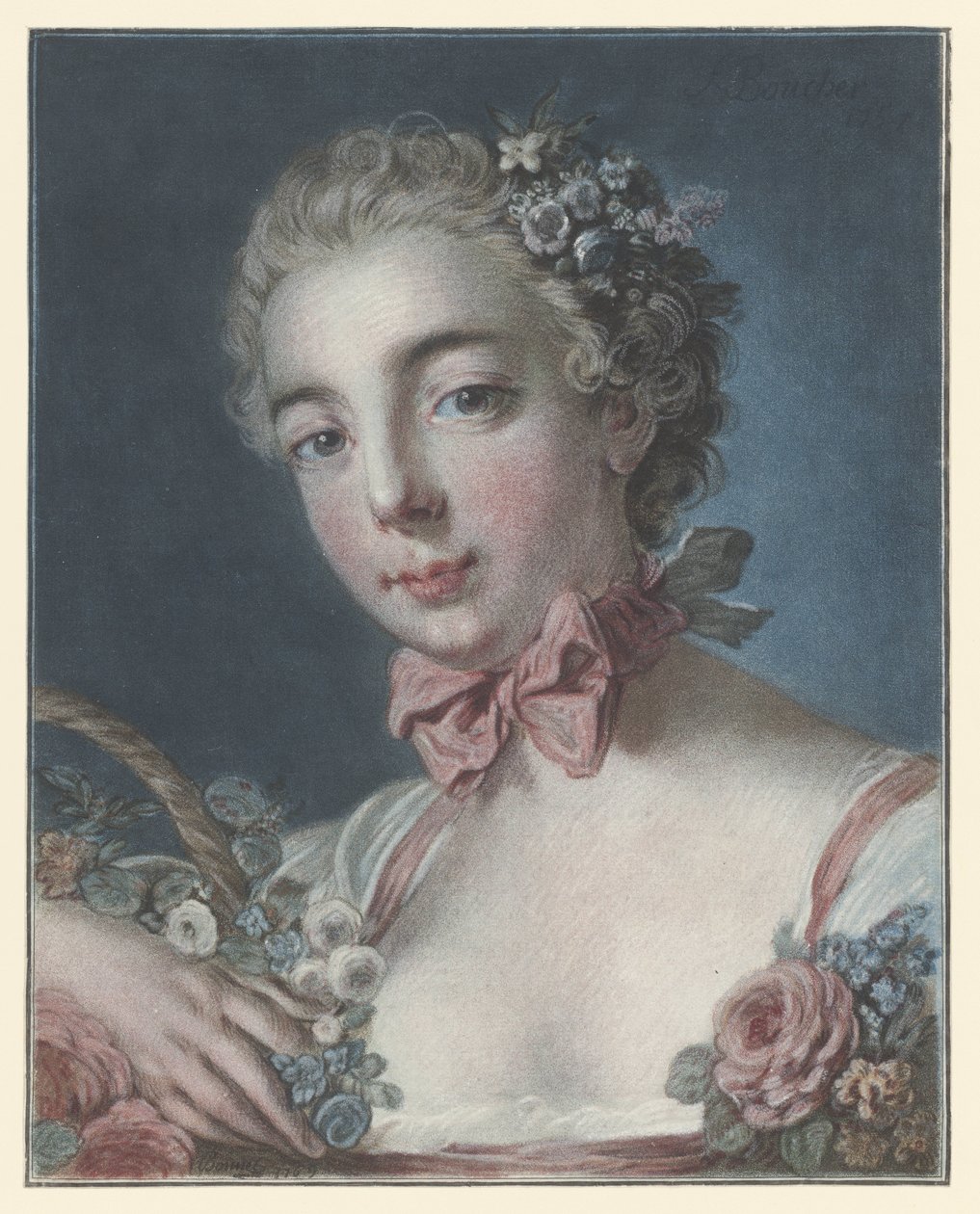 Portrait of Marie Amélie Baudouin as Flora by Louis Marin Bonnet