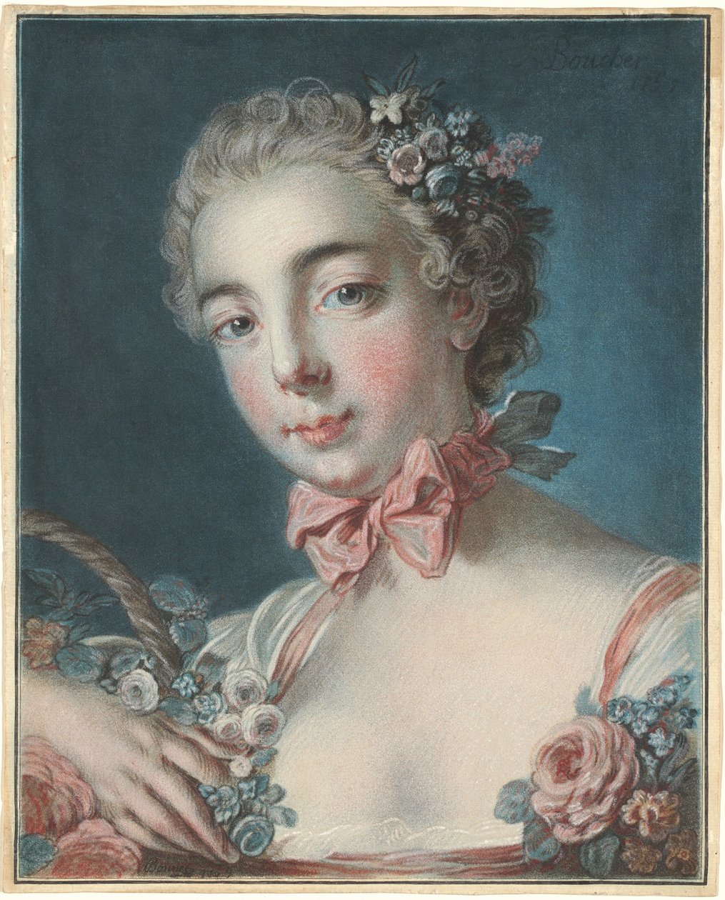 Head of Flora, 1769 by Louis Marin Bonnet