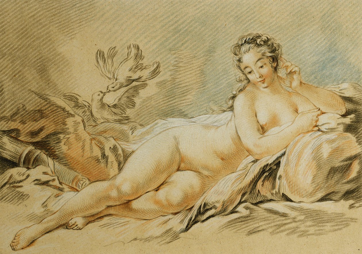 Venus Resting, After Francois Boucher by Louis Marin Bonnet