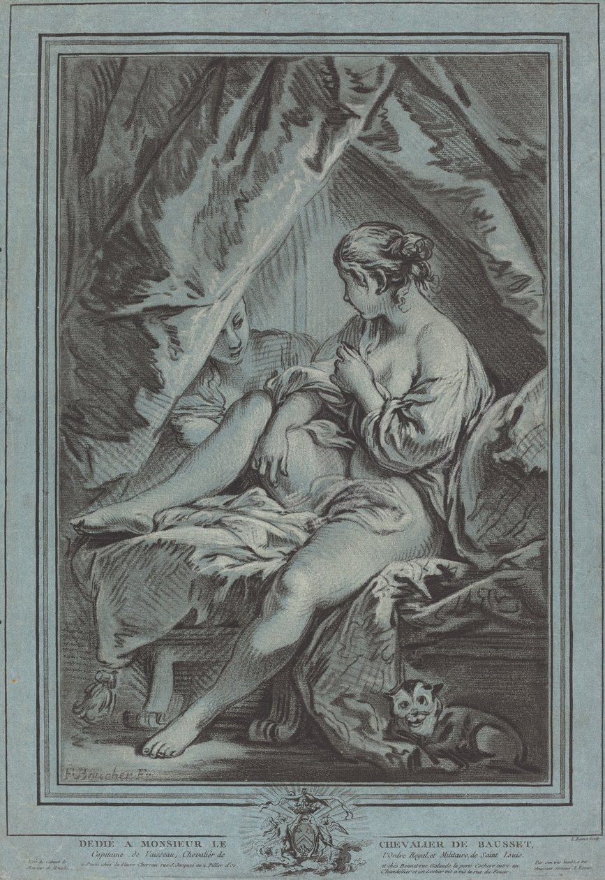 Young Woman Seated on a Bed, 1767 by Louis Marin Bonnet