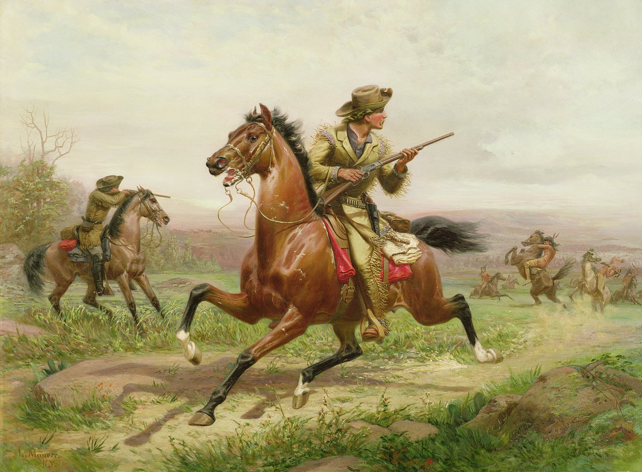 Buffalo Bill Fighting the Indians by Louis Maurer