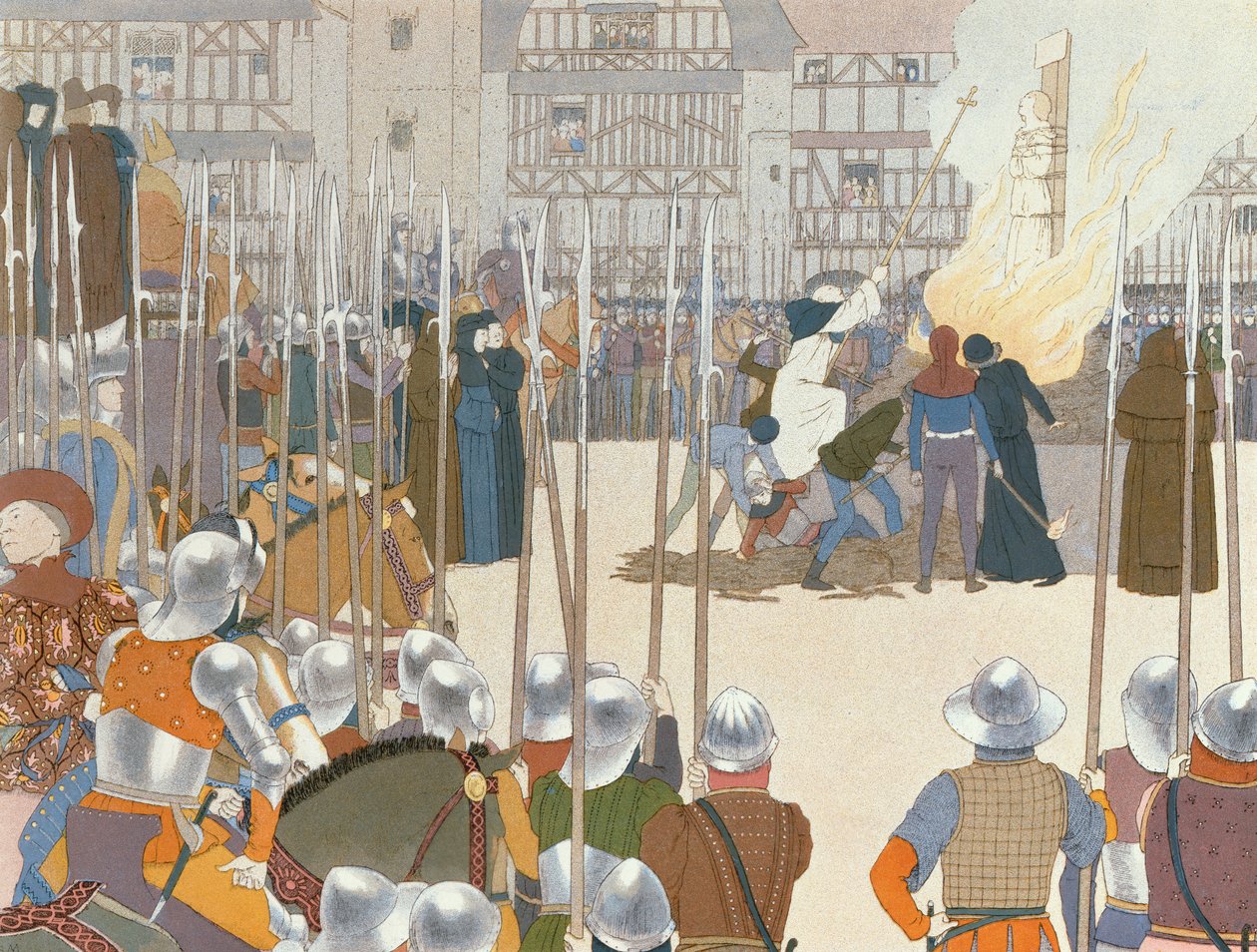 Joan of Arc at the Stake, illustration from 