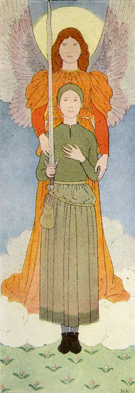 Joan of Arc with angel by Louis Maurice Boutet de Monvel