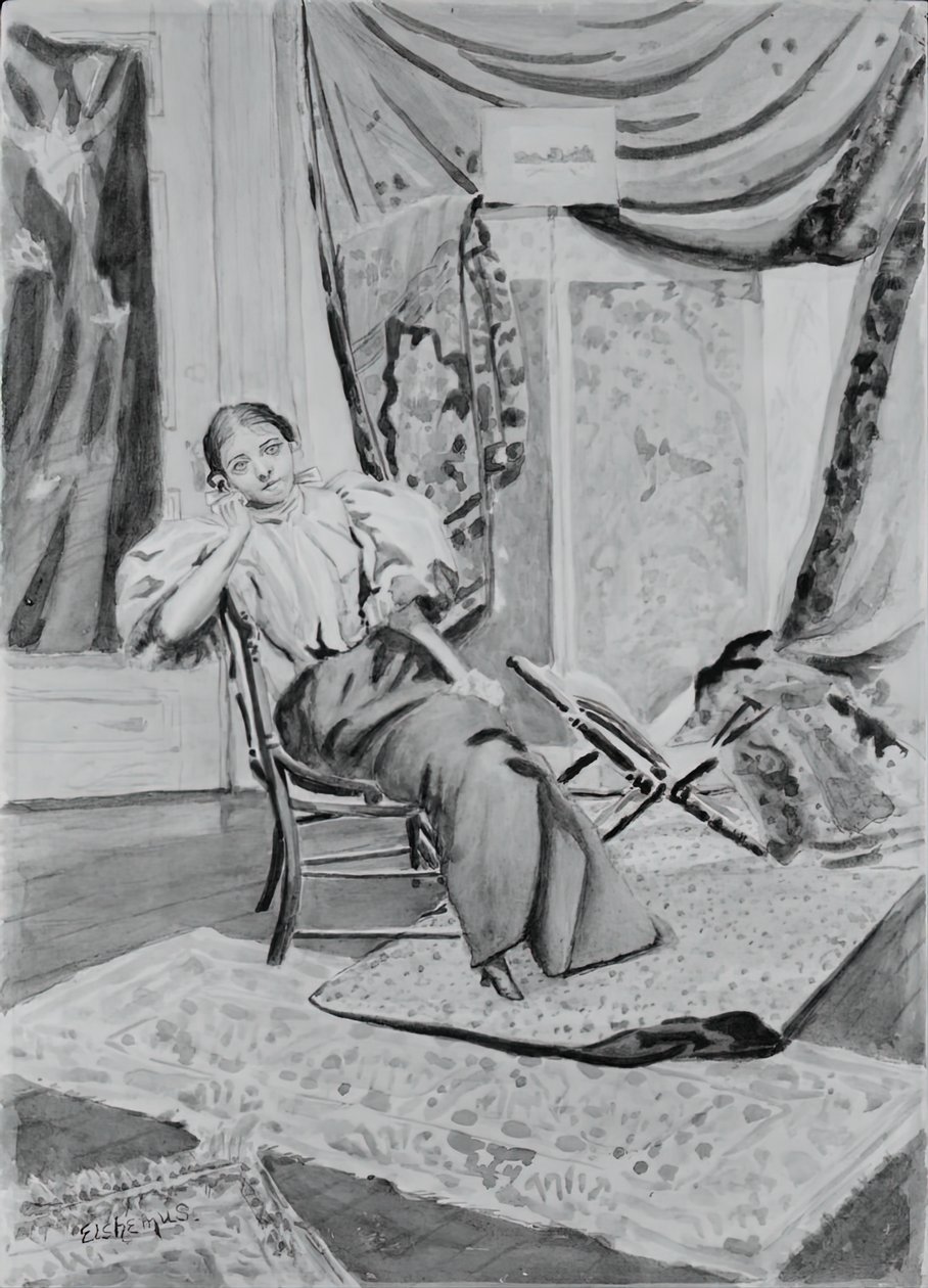 Girl on Chair by Louis Michel Eilshemius