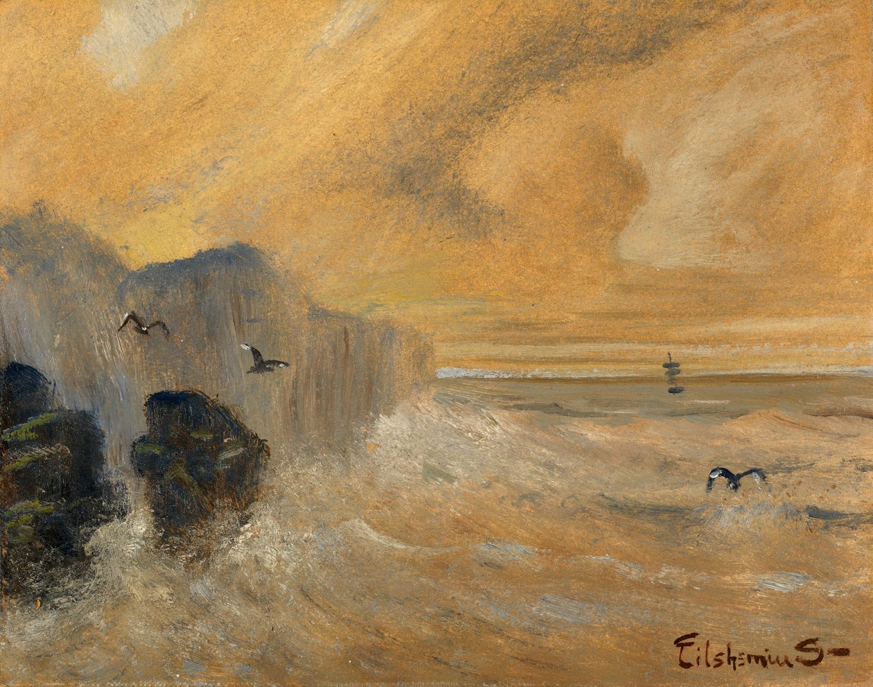 Rocky Seashore, late 19th-early 20th century by Louis Michel Eilshemius
