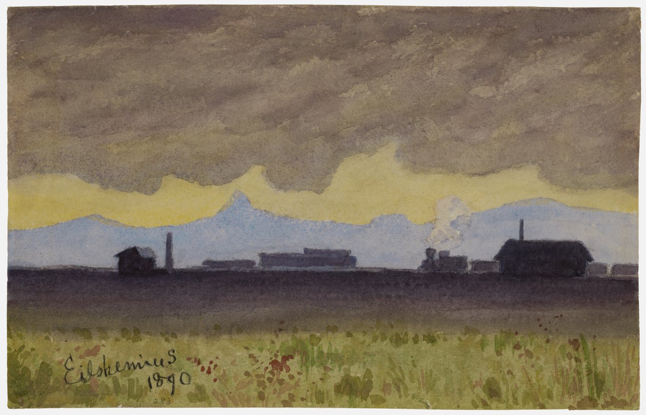 Train Landscape in Arizona by Louis Michel Eilshemius