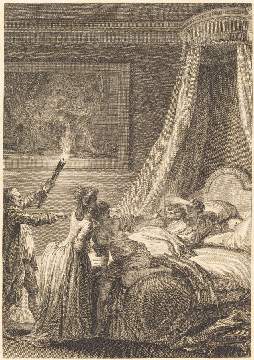 The Punished Gascon by Louis Michel Halbou and Antoine Jean Duclos after Jean Honoré Fragonard