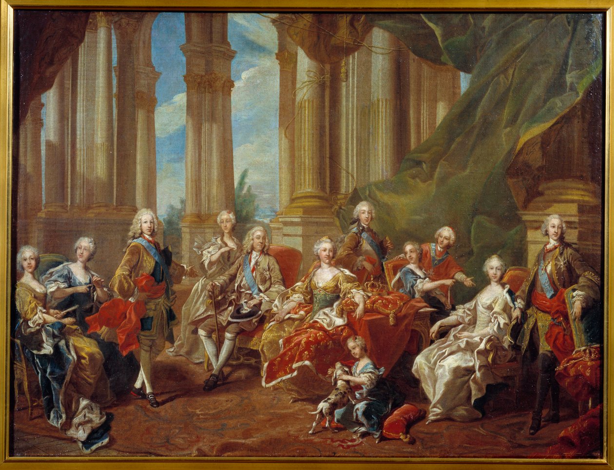King Philip V of Spain and his family by Louis Michel van Loo